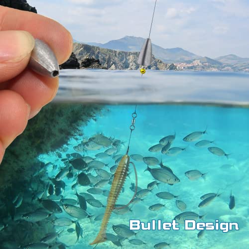 Gefischtter 40pcs Fishing Weight Sinkers Kit