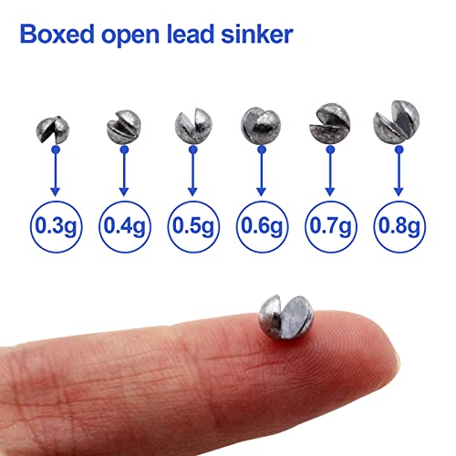 117pcs Removable Round Split Shot Fishing Weights