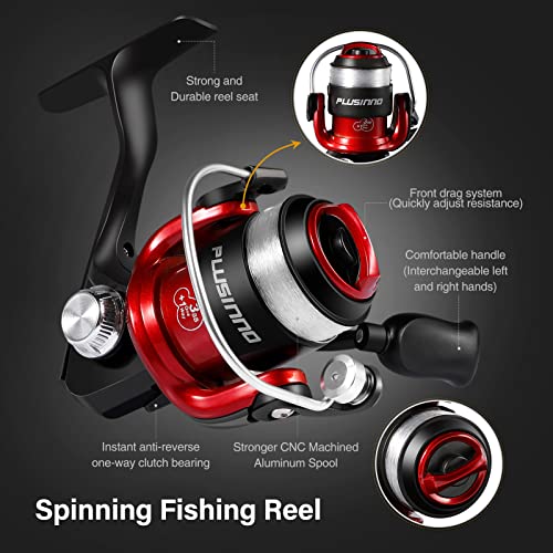 PLUSINNO Ultralight Ice Fishing Rod Reel Combo - 26/27/28