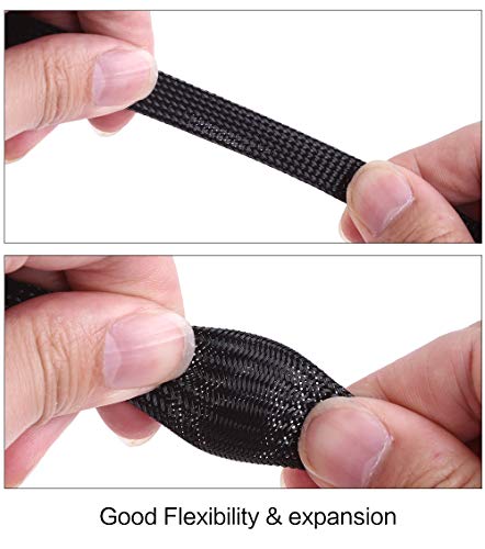 Keco Expandable Braided Cable Sleeve - Black