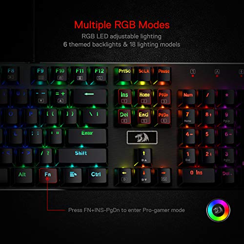 Redragon K556 Mechanical Gaming Keyboard - RGB, Tactile