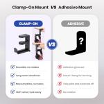 Rotating Headphone Stand with Adjustable Clamp Hanger