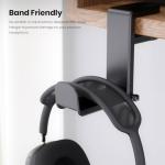 Rotating Headphone Stand with Adjustable Clamp Hanger