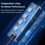 VIENON 4-Port USB 3.0 Hub for Gaming Gear