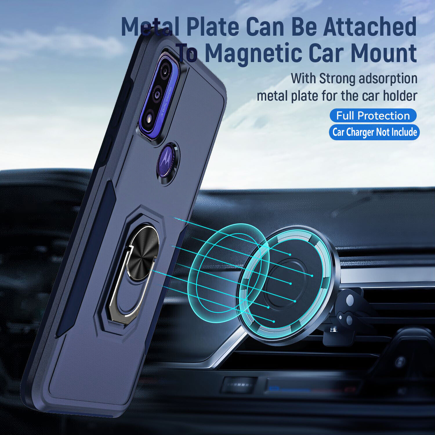 Motorola Moto G Play 2023 Case + Glass Cover