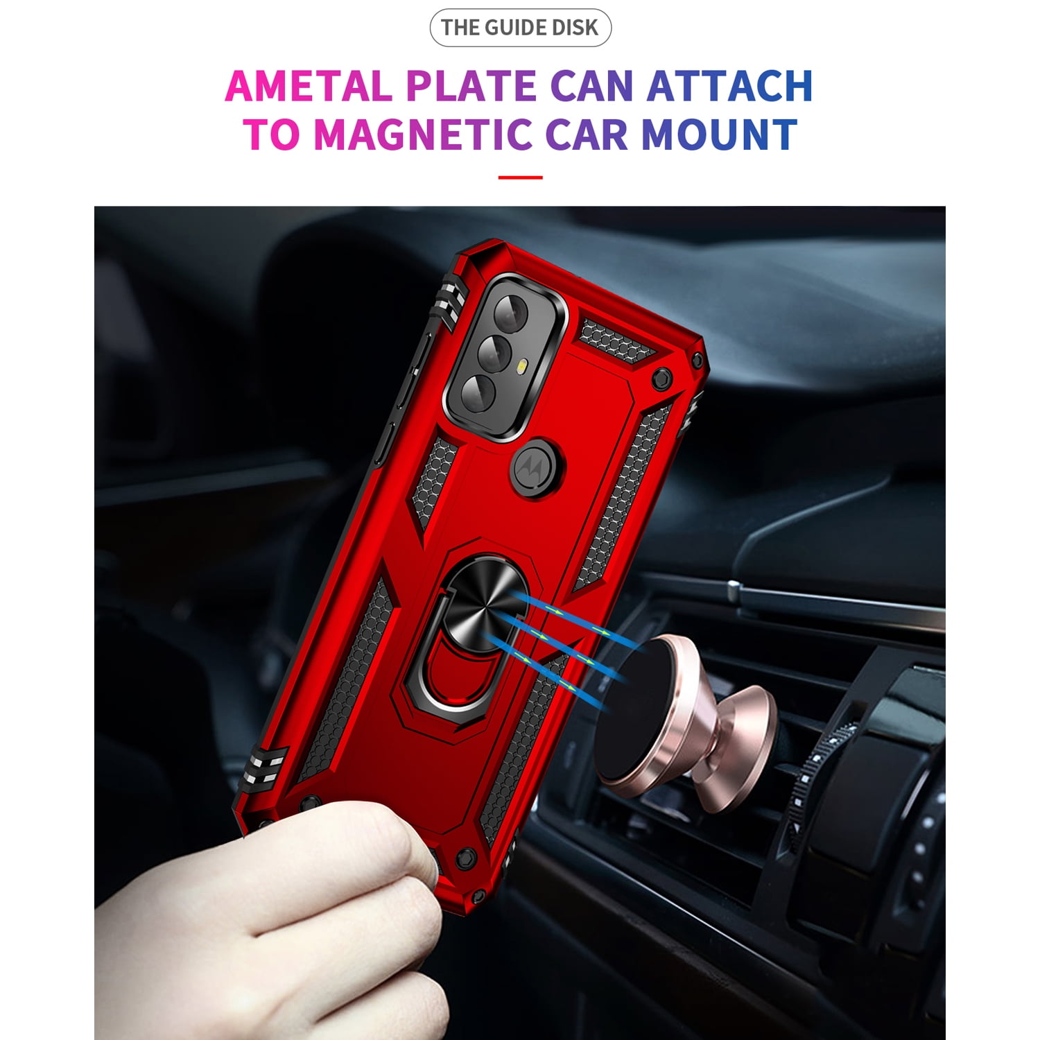 Metal Ring Kickstand Phone Case for Moto G Play