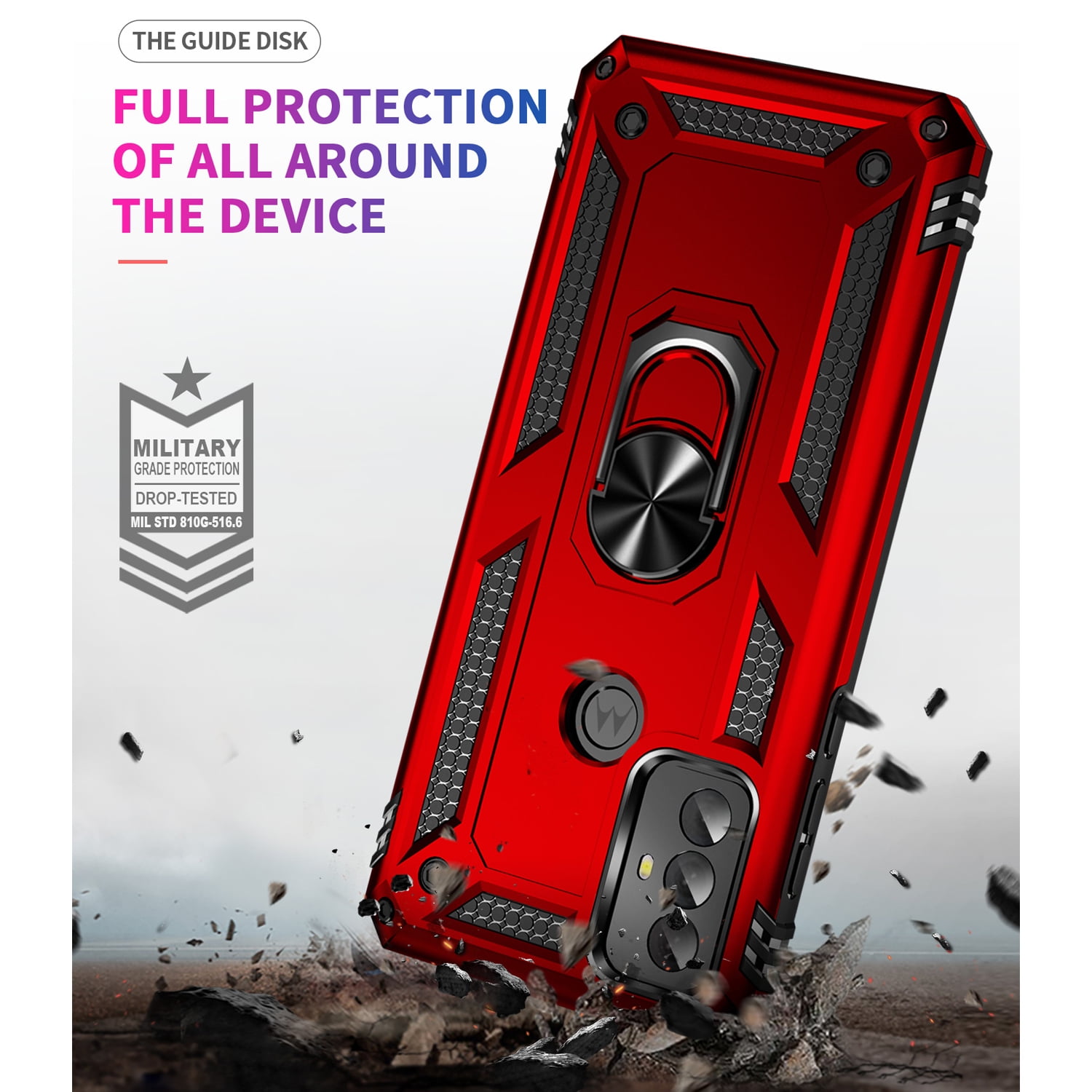 Metal Ring Kickstand Phone Case for Moto G Play