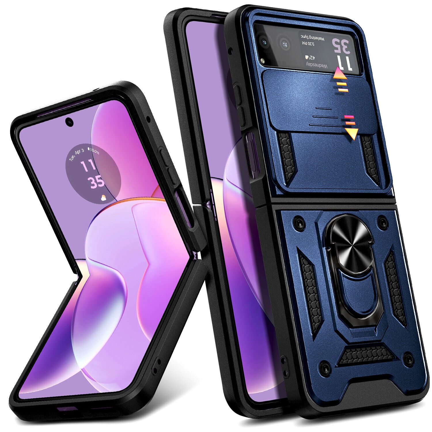 Motorola Razr 2023 Case with Shockproof Ring Stand