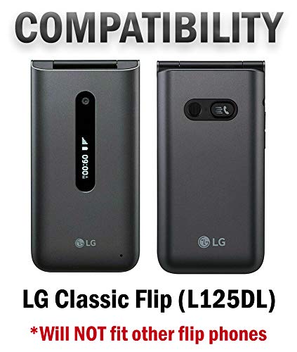Black Grid Texture Snap-On Case for LG Classic Flip