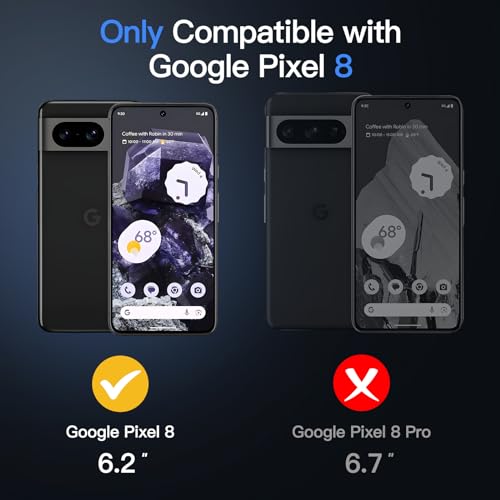 JETech Magnetic Case for Google Pixel 8 - MagSafe Compatible Translucent Cover