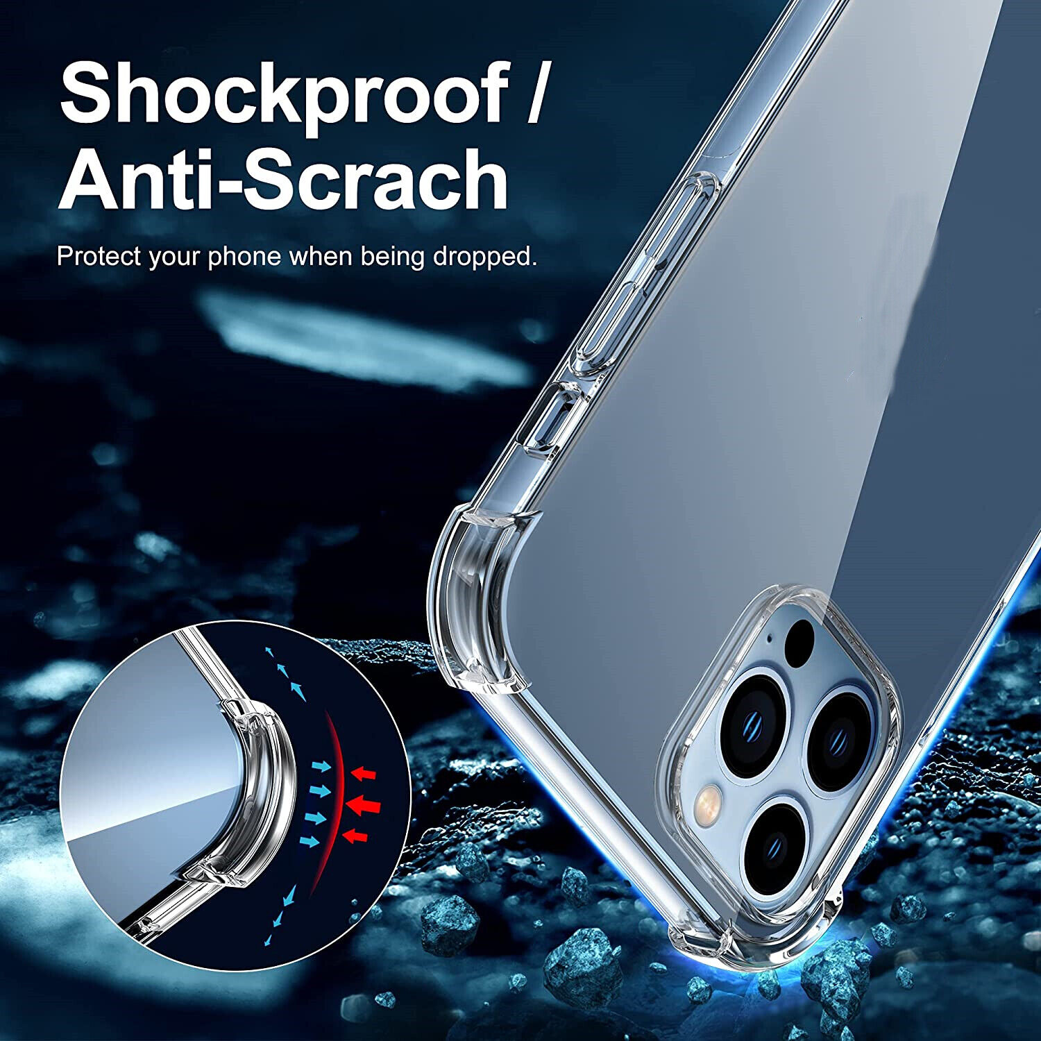 iPhone Pro Max Shockproof Case with Screen Protector