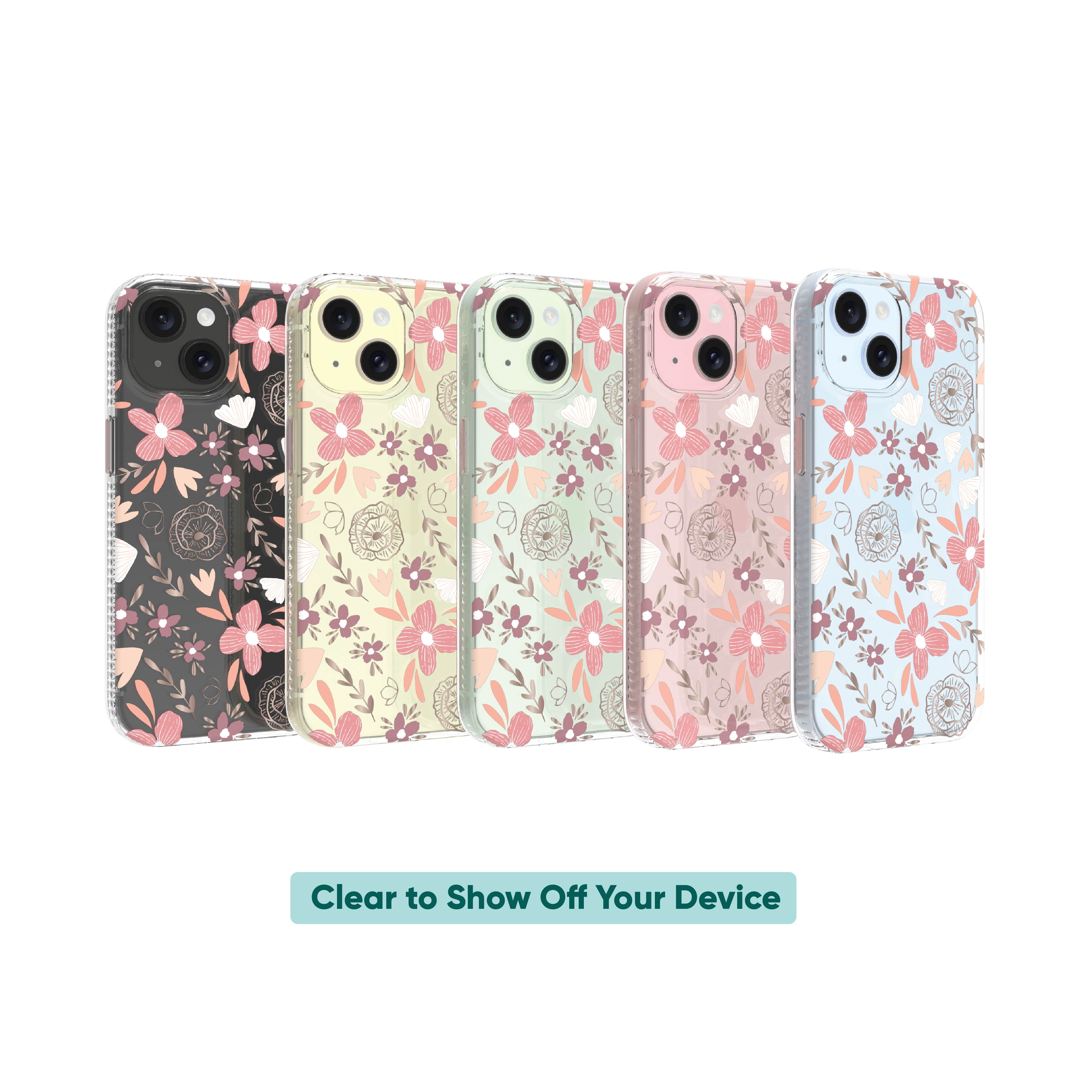 Tropical Blush Floral Phone Case for iPhone 15/14/13