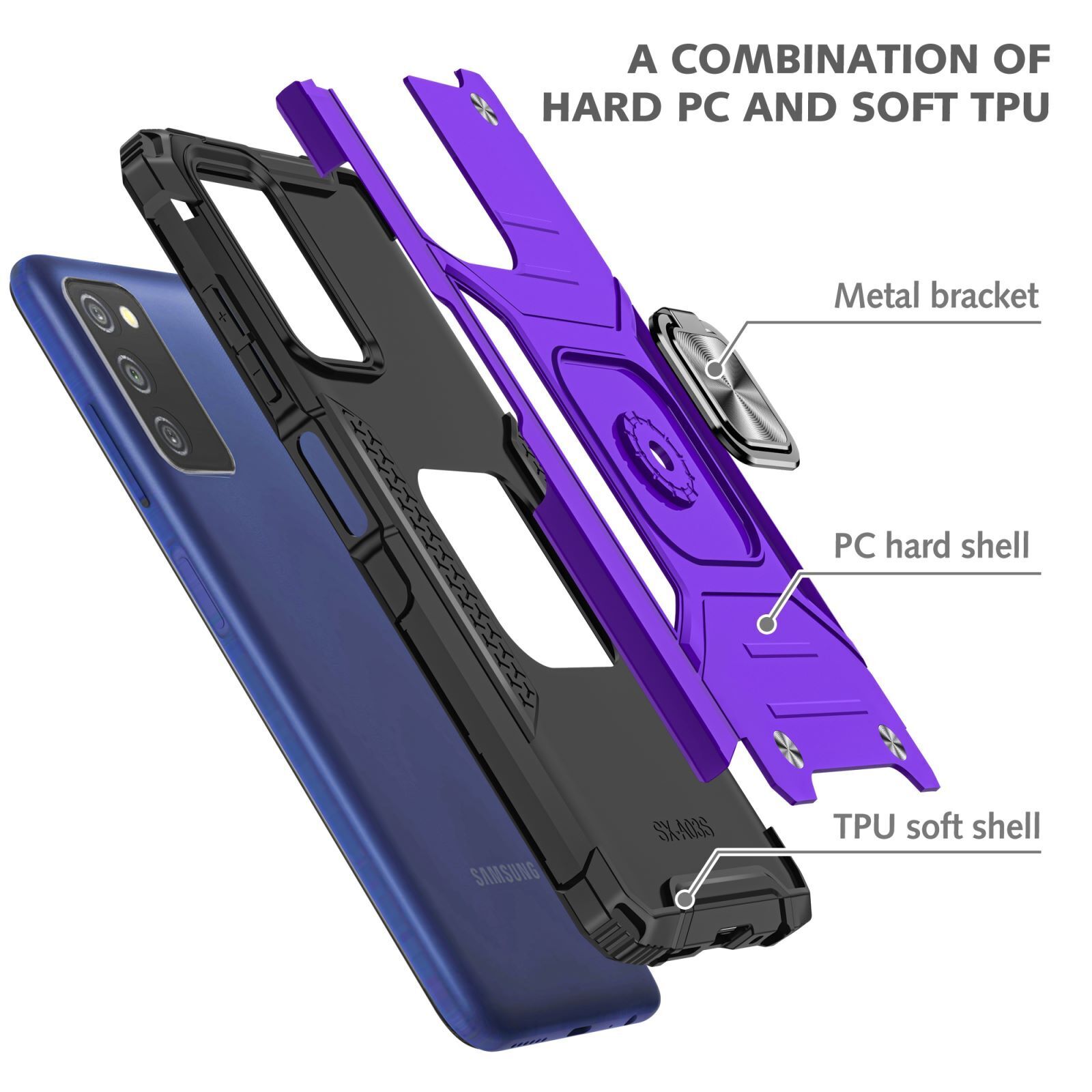 Samsung Galaxy A15 A14 5G Case with Glass Cover