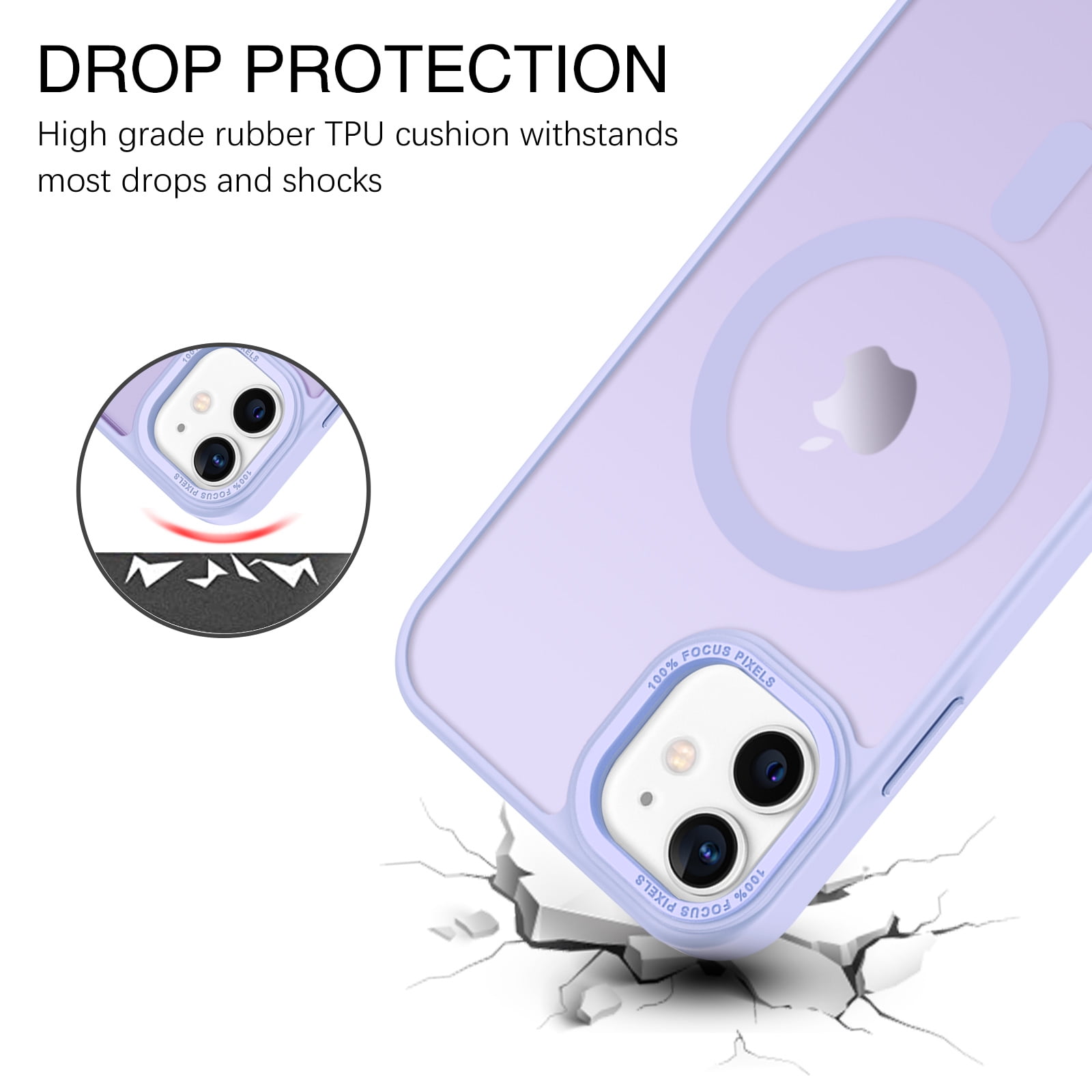 BENTOBEN iPhone 11 Slim Translucent Matte Purple Case