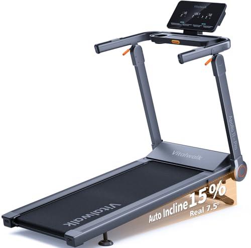 Vitalwalk Foldable Treadmill with Auto Incline