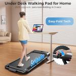 Compact Incline Walking Pad Treadmill with Remote