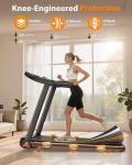 Foldable Home Treadmill with Large LED Screen