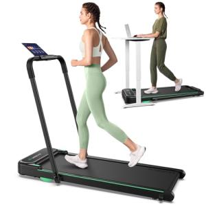 UREVO Smart 2-in-1 Folding Treadmill with LED Display