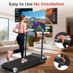 Foldable Walking Pad Treadmill with 8% Incline
