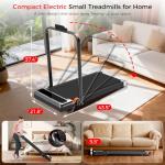 Foldable Walking Pad Treadmill with 8% Incline