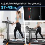 Portable 2-in-1 Walking Pad Treadmill with Handlebar