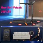Portable 2-in-1 Walking Pad Treadmill with Handlebar