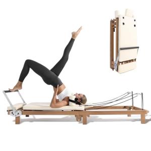 Foldable Pilates Reformer with Jumpboard – Home Gym