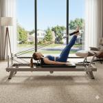 Compact 75" Foldable Pilates Reformer for Home