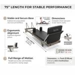 Compact 75" Foldable Pilates Reformer for Home