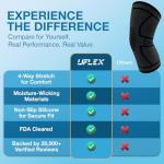 UFlex Athletics Black Knee Sleeve - Medium Size