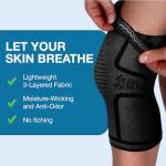 UFlex Athletics Black Knee Sleeve - Medium Size