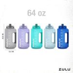 64oz ZULU Motivational Water Bottle - Tropical Violet