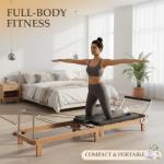 Foldable Pilates Reformer with Jumpboard & Resistance