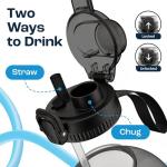 AQUAFIT 2L Water Bottle with Straw and Time Marker