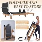 Foldable Pilates Reformer with Jumpboard & Resistance