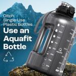 AQUAFIT 2L Water Bottle with Straw and Time Marker