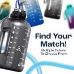 AQUAFIT 2L Water Bottle with Straw and Time Marker