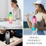 HYETA 32 OZ Motivational Water Bottle with Straw