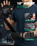 Trideer Padded Workout Gloves for Men