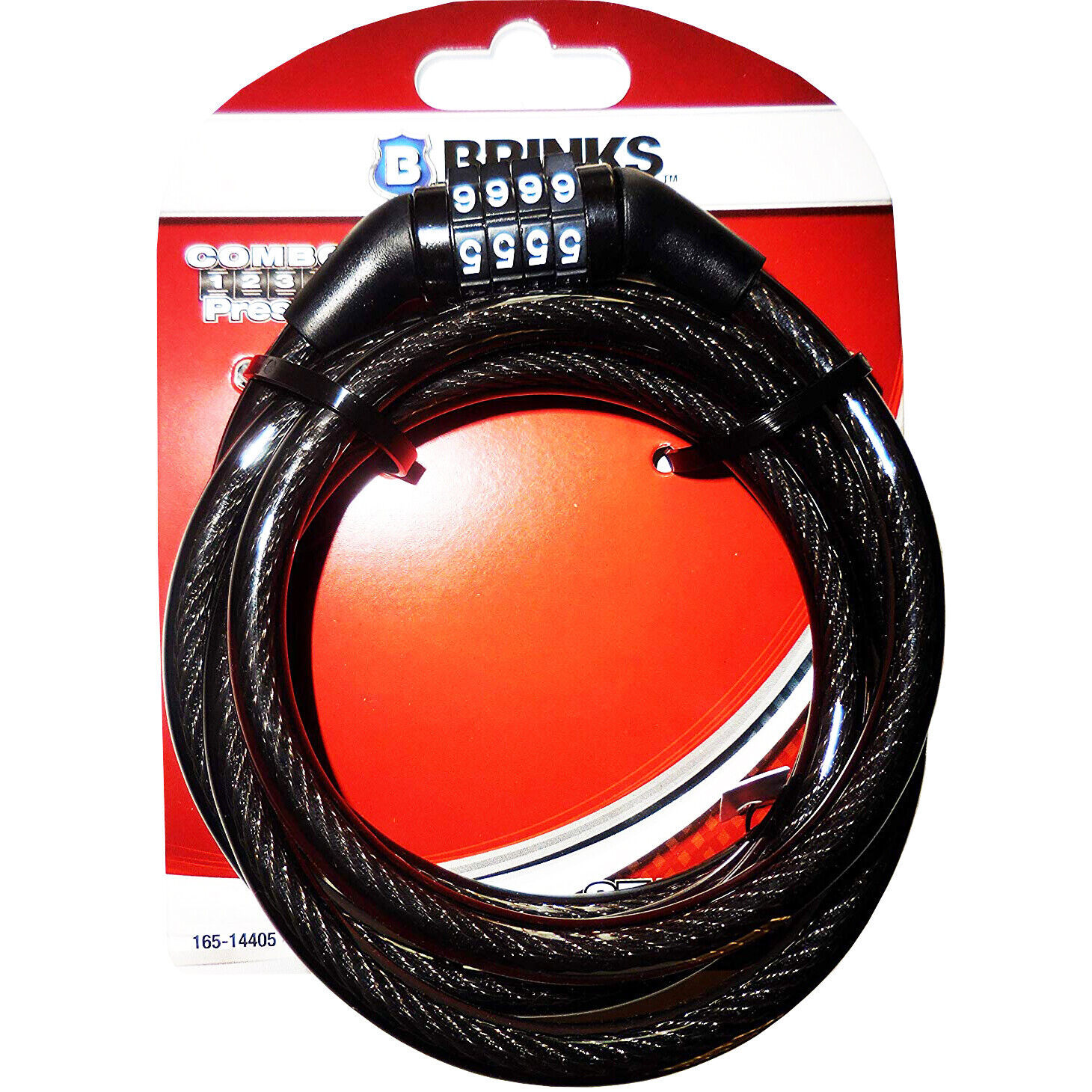 Brink's 5-Ft Cable Lock with 4-Dial Combo