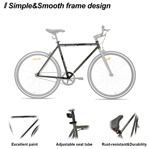 Hiland Men's Urban Commuter Bike with 700C Wheels