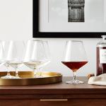 Set of 6 Dishwasher-Safe Cognac Glasses