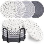 Mckanti 8-Piece Absorbent Cotton Coaster Set