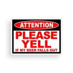 Funny Beer Warning Sticker for Car or Truck