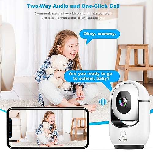 AI 2K Pan/Tilt Security Camera with Night Vision