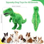 Homounter Dog Toys Cute Dinosaur Plush Toy for Large Dogs - Squeaky Interactive Stuffed Dog Chew Toy for Puppies, Pet Toys for Small to Large Breeds