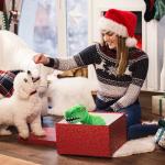 Homounter Dog Toys Cute Dinosaur Plush Toy for Large Dogs - Squeaky Interactive Stuffed Dog Chew Toy for Puppies, Pet Toys for Small to Large Breeds