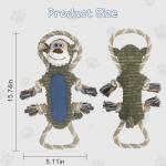 BUYPOW Funny Plush Dog Chew Toys, Squeaky Dog Toys, Interactive Tug of War Puppy Toys, Stuffed Dog Toys for Small, Medium and Large Dogs - Monkey