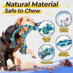 Eefitoys Tough Dog Rope Toys for Aggressive Chewers, Tough Tug of War Dog Toys for Large, Medium & Small Dogs – 5 Pack Including 2 Ropes & 3 Supplies