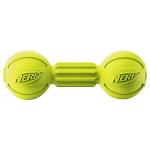 Nerf Dog Rubber Chew Barbell Dog Toy for Aggressive Chewers, Lightweight, Durable and Water Resistant, 7.5 Inches, for Medium/Large Breeds, Single Unit, Green (6994)